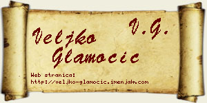 Veljko Glamočić vizit kartica